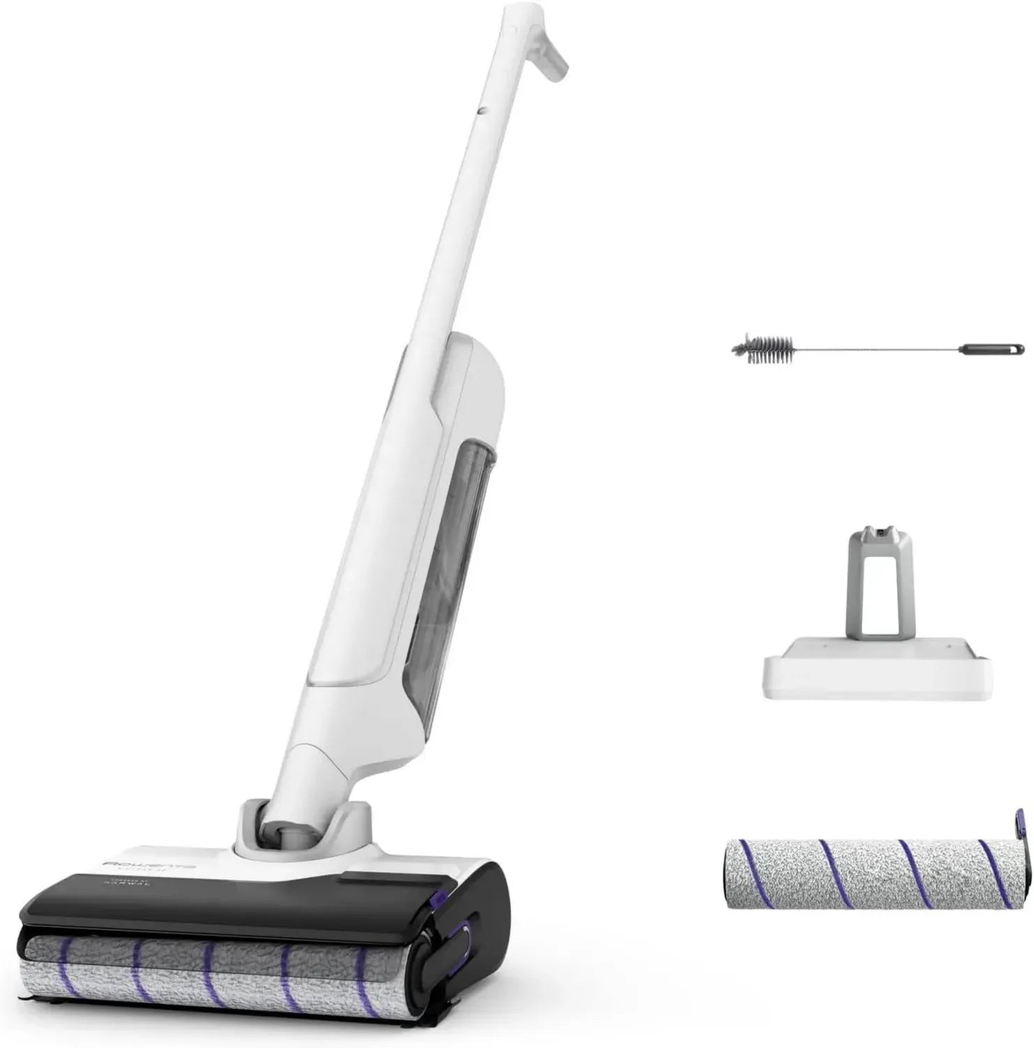 Rowenta X-Clean 10, kabelloser Nass-Trockensauger mit Selbstreinigungsfunktion, ultraleichtes Design, 60 Minuten Laufzeit, 0,8 kg, weiß, Modell GZ7540WO