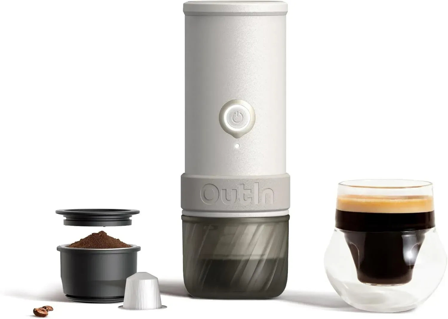 Kompakte Elektrische Espressomaschine mit USB-C Heizfunktion für Camping und Reisen
